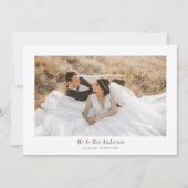 美しい結婚脚本の写真 サンキューカード (正面)