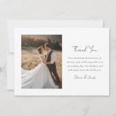 美しい結婚脚本の写真 サンキューカード (裏面)