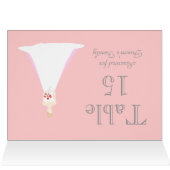 美しい結婚花嫁のテーブル名札 (内部横(上))