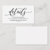 美しい結婚Webサイト詳細エンクロージャカード エンクロージャーカード (正面/裏面)