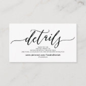 美しい結婚Webサイト詳細エンクロージャカード エンクロージャーカード (正面)