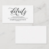 美しい結婚Webサイト詳細エンクロージャカード エンクロージャーカード (正面/裏面)