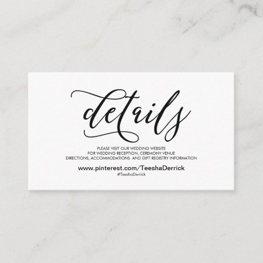 美しい結婚Webサイト詳細エンクロージャカード エンクロージャーカード (正面)