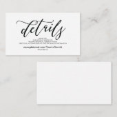 美しい結婚Webサイト詳細エンクロージャカード エンクロージャーカード (正面/裏面)