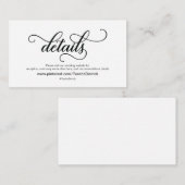 美しい結婚Webサイト詳細エンクロージャカード エンクロージャーカード (正面/裏面)