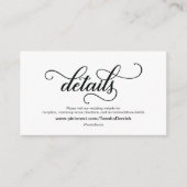 美しい結婚Webサイト詳細エンクロージャカード エンクロージャーカード (正面)