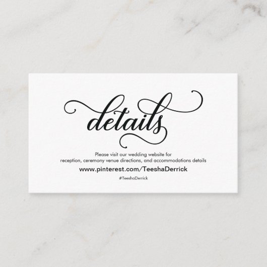 美しい結婚Webサイト詳細エンクロージャカード エンクロージャーカード (正面)