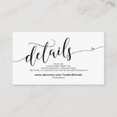 美しい結婚Webサイト詳細エンクロージャカード エンクロージャーカード (正面)