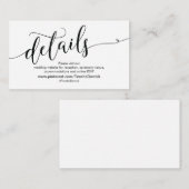 美しい結婚Webサイト詳細エンクロージャカード エンクロージャーカード (正面/裏面)