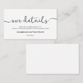 美しい結婚Webサイト詳細エンクロージャカード エンクロージャーカード (正面/裏面)