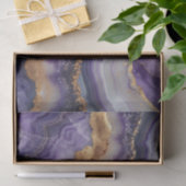 美しい結晶の地球がアメジストと金ゴールドに堆積 薄葉紙 (ギフト)