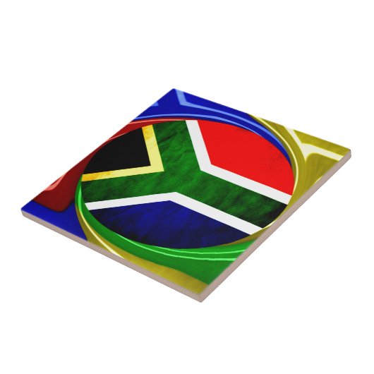 美しい統一された:南アフリカ国旗のデザイン タイル (側面)