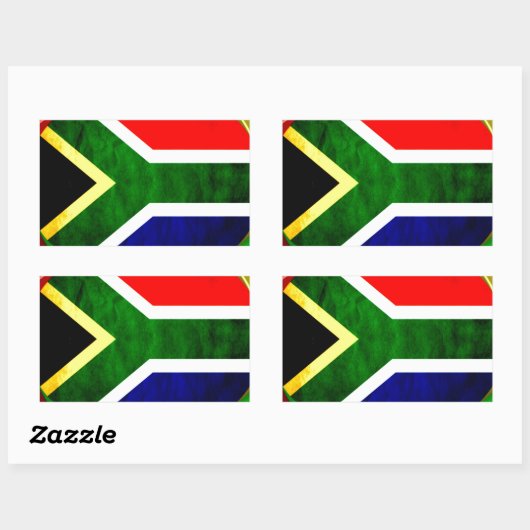 美しい統一された:南アフリカ国旗のデザイン 長方形シール (シート)