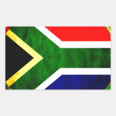 美しい統一された:南アフリカ国旗のデザイン 長方形シール (正面)