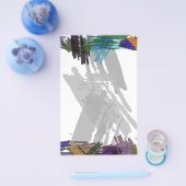 美しい絵を描抽象芸術ブラシの色 チラシ (シングル)