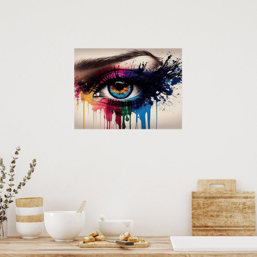 美しい絵を描目 ポスター (キッチン)