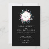 美しい絵を描花リース結婚式招待状 招待状 (正面)