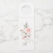 美しい絵を描赤面ピンクローズ ボトルネックタグ (裏面)