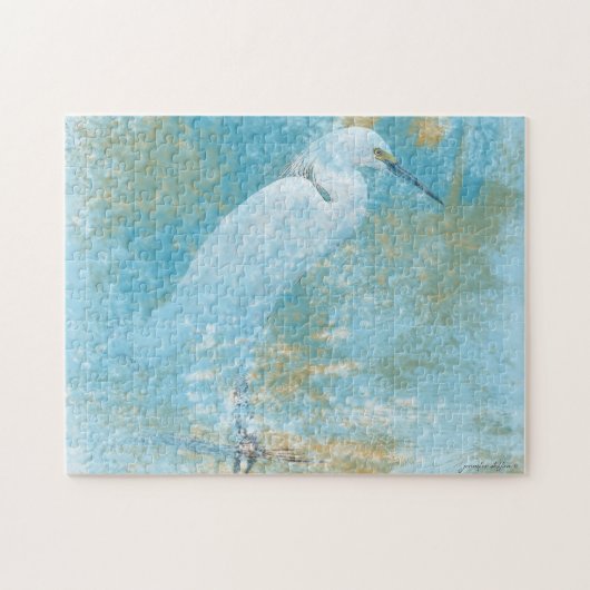 美しい絵を描雪雪のエグレ沿岸鳥 ジグソーパズル (横)