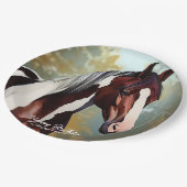 美しい絵を描馬 ペーパープレート (アングル)