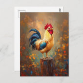 美しい絵を描鶏 ポストカード (正面/裏面)