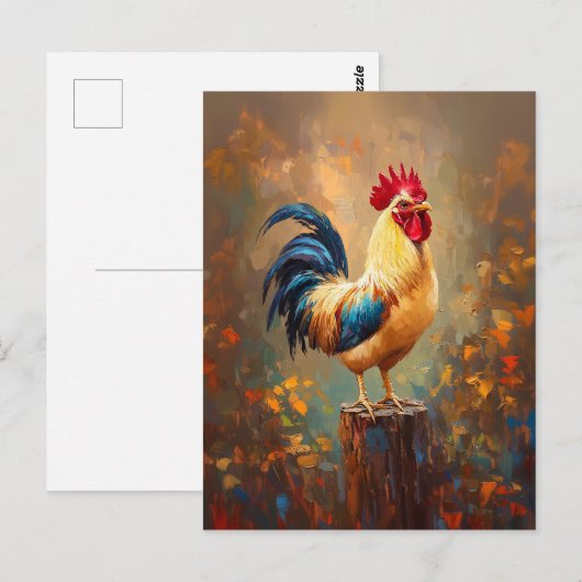 美しい絵を描鶏 ポストカード (正面/裏面)