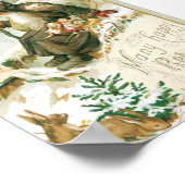 美しい絵画老年のサンタクロース ポスター (角)