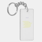 美しい絵画鳩の芸術 キーホルダー (正面左)