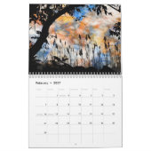 美しい絵画 風景の抽象芸術 カレンダー (2月 2027)
