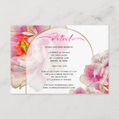 美しい緋色の牡丹フローラ詳細カード エンクロージャーカード (正面)