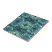 美しい緑および青のガラスモザイク タイル (側面)