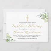 美しい緑とクロスの母賛美ズ 招待状 (正面)