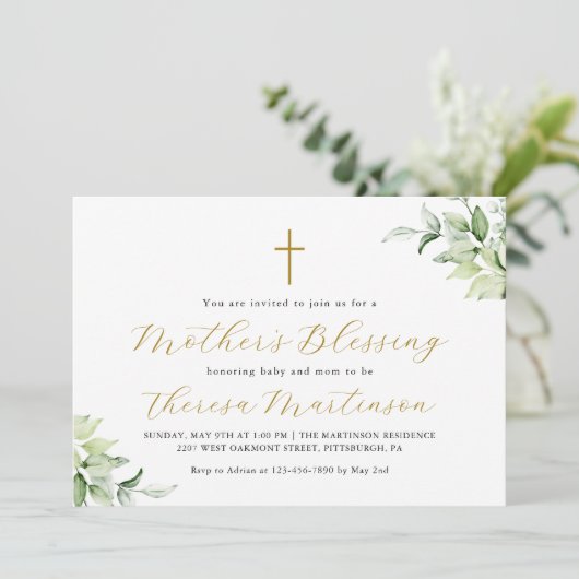美しい緑とクロスの母賛美ズ 招待状 (スタンド正面)