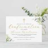 美しい緑とクロスの確認 招待状 (スタンド正面)