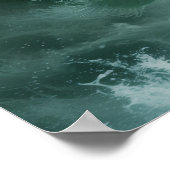 美しい緑と白のドラゴンスイミングポスター ポスター (角)