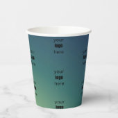 美しい緑のグラデーションエレガントビジネス 紙コップ (左)