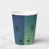 美しい緑のグラデーションエレガントビジネス 紙コップ (右)