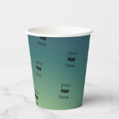 美しい緑のグラデーションエレガントビジネス 紙コップ (正面)