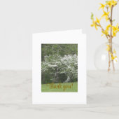 美しい緑のサンキューカード カード (黄色い花)