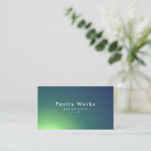 美しい緑のシェードのグラデーシエレガントョン 名刺 (スタンド正面)