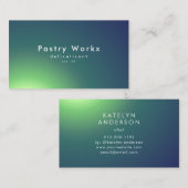 美しい緑のシェードのグラデーシエレガントョン 名刺 (正面/裏面)