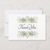 美しい緑のデザイン サンキューカード (正面)