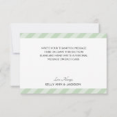 美しい緑のデザイン サンキューカード (裏面)