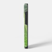 美しい緑のトンボの花のデザイン iPhoneケース (左側面)
