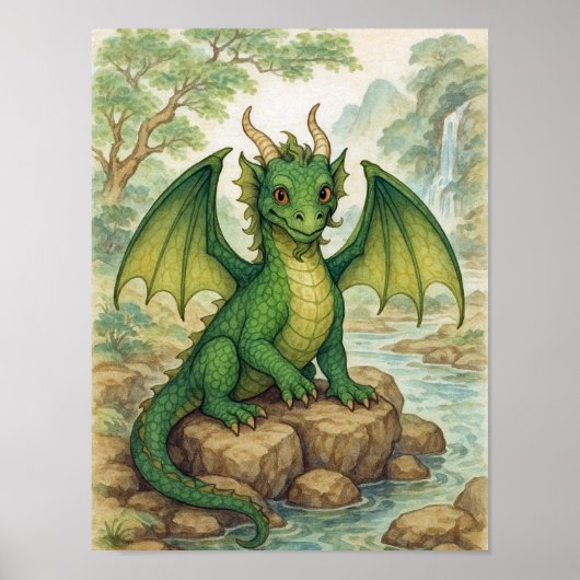 美しい緑のドラゴン ポスター (正面)