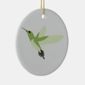 美しい緑のハチドリ セラミックオーナメント (右)