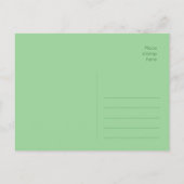 美しい緑のハート葉型自然写真 ポストカード (裏面)