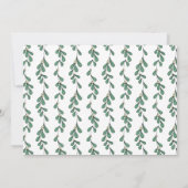 美しい緑のミストレメリーート結婚したクリスマス サンキューカード (裏面)