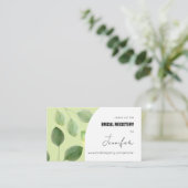 美しい緑のユーカリの葉の招待状 名刺 (スタンド正面)