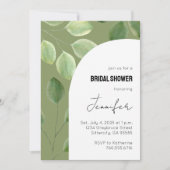 美しい緑のユーカリの葉の招待状 招待状 (正面)